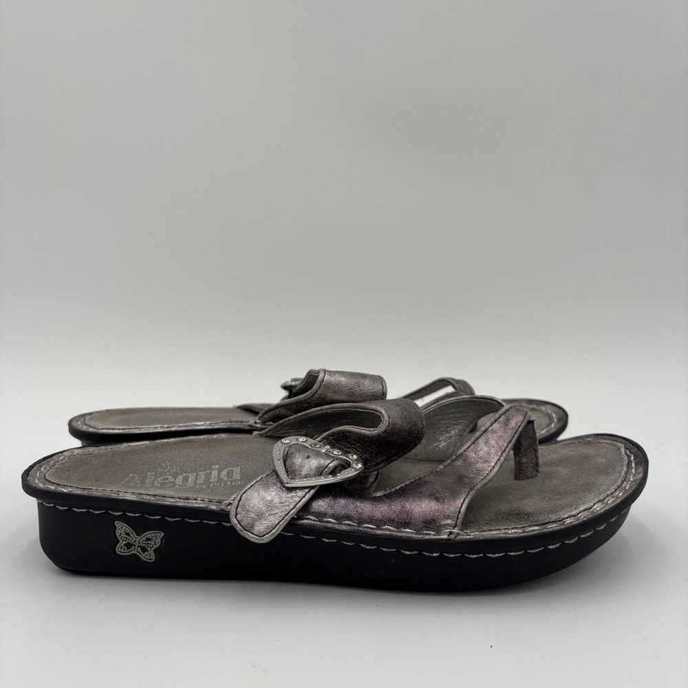 Alegria Valentina Iron Lady Thong Sandals Women's EU Size 38 US 7.5/8 Heart Logo